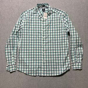 J Crew Mens Slim Fit Flex Washed Plaid Preppy Button Down Shirt XXL